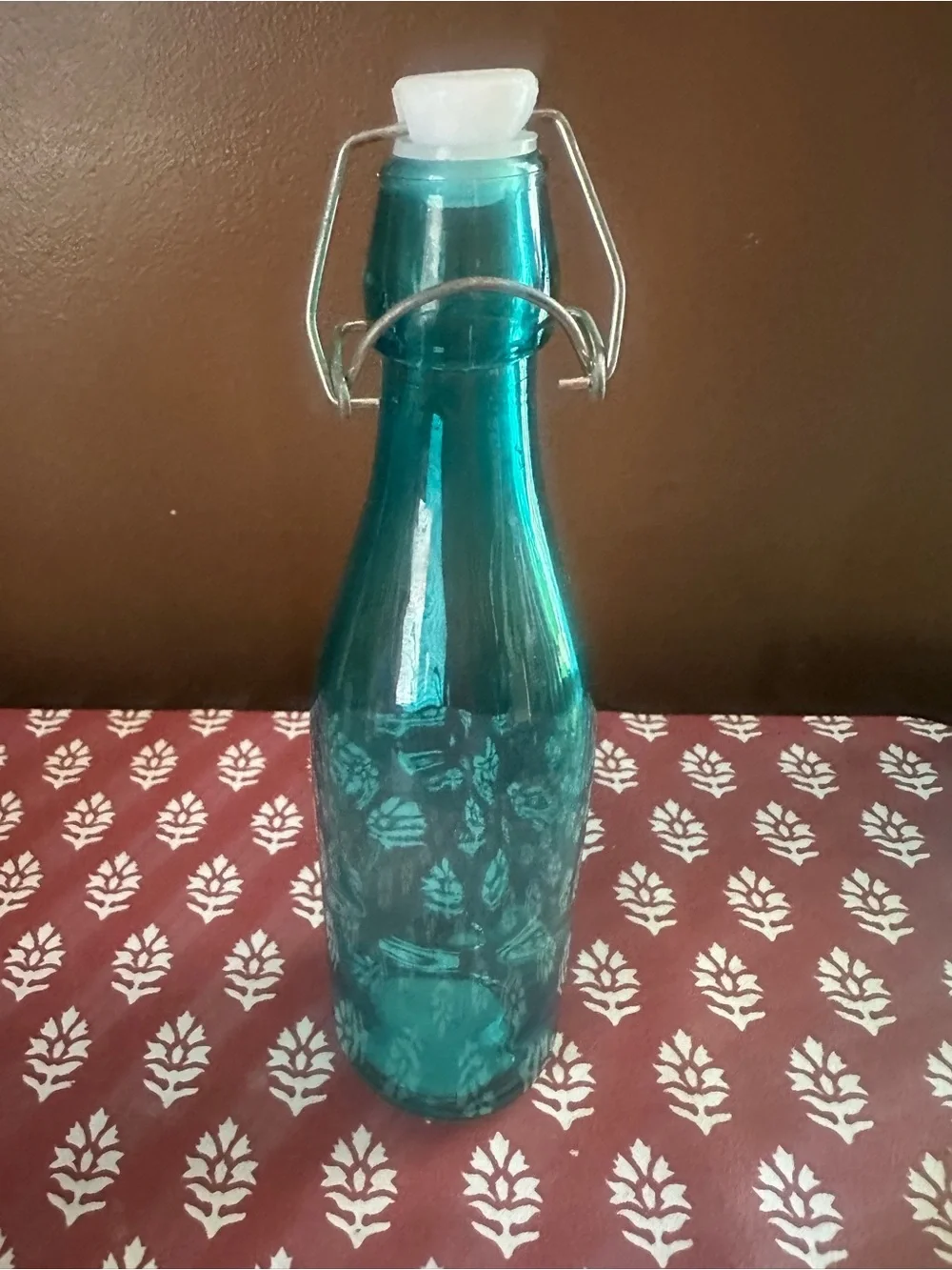 Hobby Lobby Teal, Clear & Green Glass Swing-Top Bottles - 3 Pack